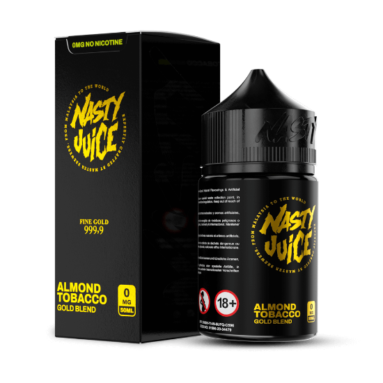 تصویر  جویس تنباکو بادام نستی (گلد بلند) | Nasty Juice Tobacco Gold Blend